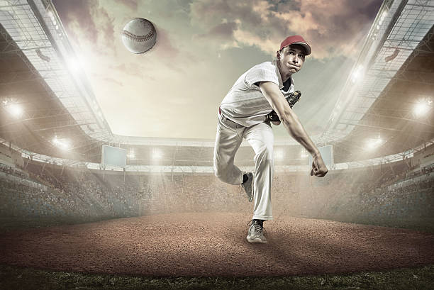 istock Baseball players in action on the stadium. 618650610