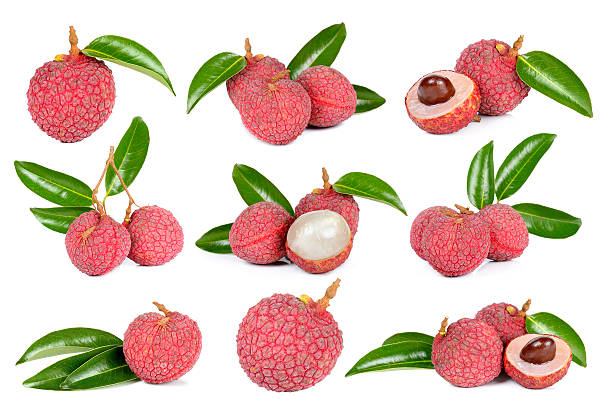 istock Lychee or Litchi isolated on the white 618650616
