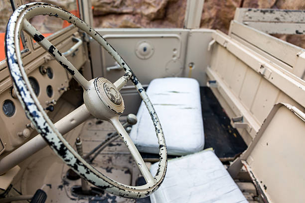 istock Interior of Old Military Vehicle 618654912