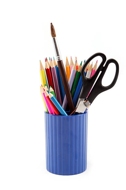 istock Office and student accessories on a white. Back to school 618718884