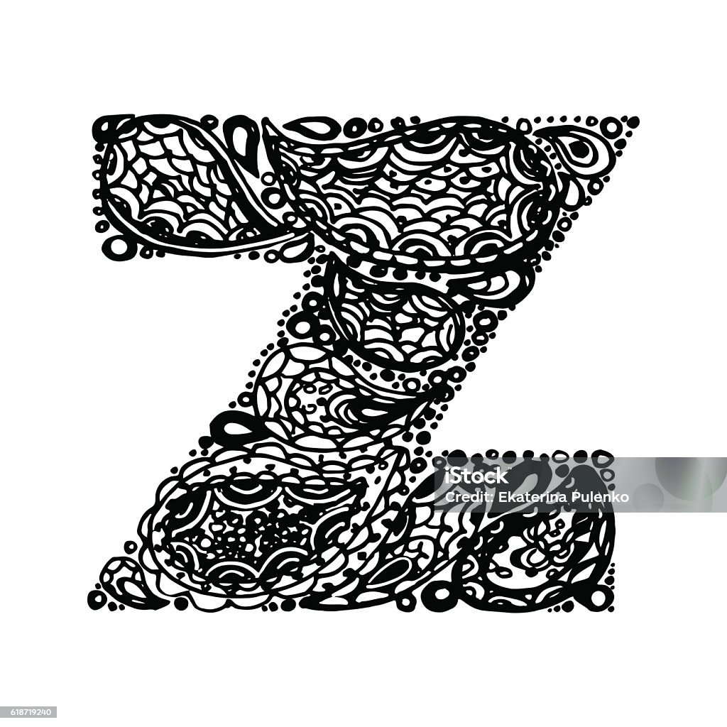 Decorative Alphabet Stock Illustration - Download Image Now - Alphabet