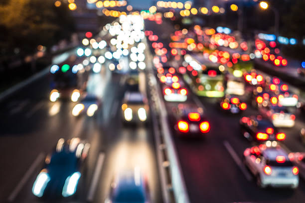 istock blur light of traffic on the road 618720008