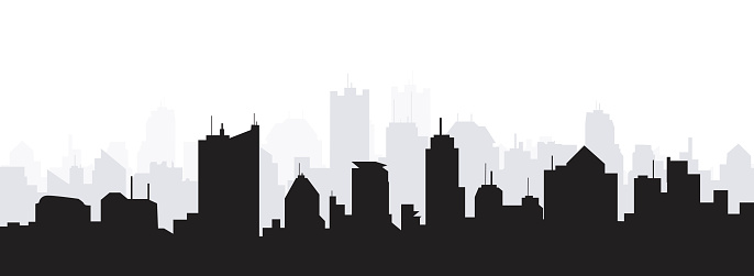 Morning City Skyline is a vector illustration.