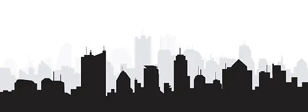 Vector illustration of Morning City Skyline