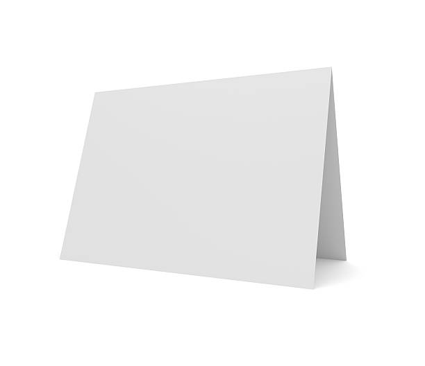 istock Blank 3d illustration greeting card isolated on white. 618723994