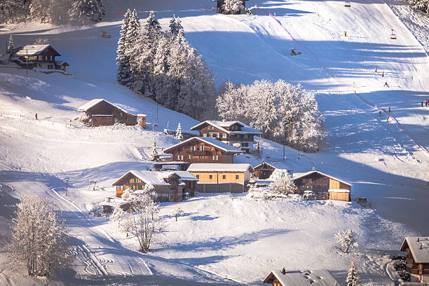 istock Chalets on hillside in Lenk, Bernese Oberland 618725272