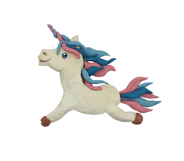 istock Plasticine  Fantasy Unicorn sculpture isolated 618725884
