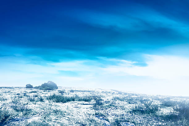 istock Snowy winter landscape with snow 618726248