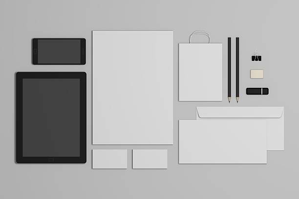 istock Mock-up 3d illustration business branding template. 618726892