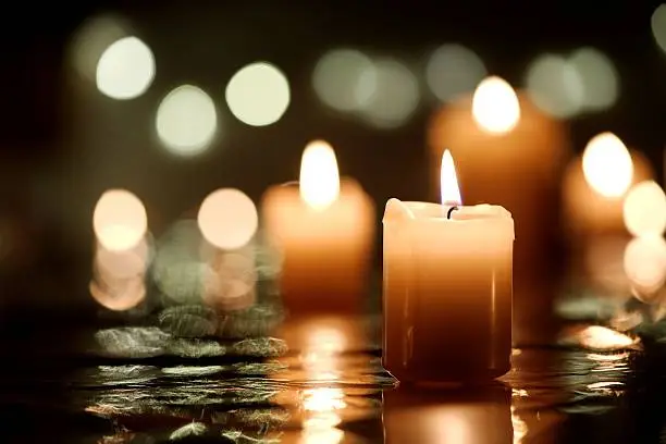Photo of Candle with reflection