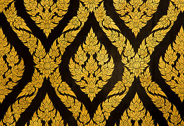 istock golden flower mural 618729922