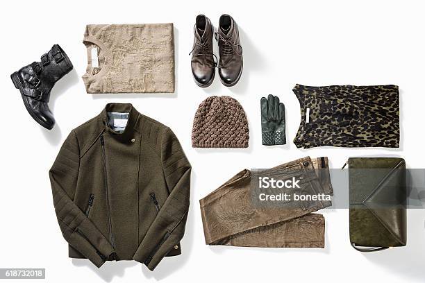 Womens Clothes Stock Photo - Download Image Now - Warm Clothing, Glove, Autumn