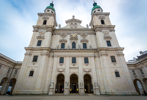 Old 17th century cathedral of Salzburg, Austria