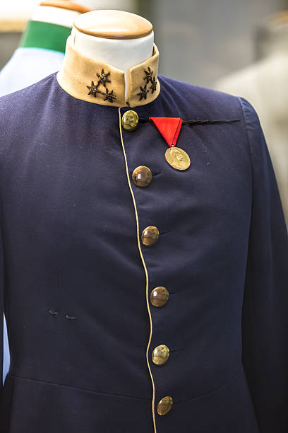 istock Golden military medal on mannequin 618733078