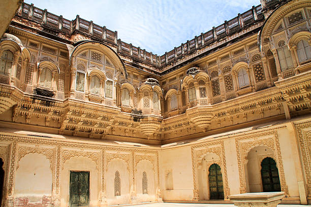 istock View inside the Jaipur Amer Fort, India 618733288