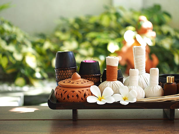 istock Spa treatment and massage, Thailand, soft and select focus 618736096