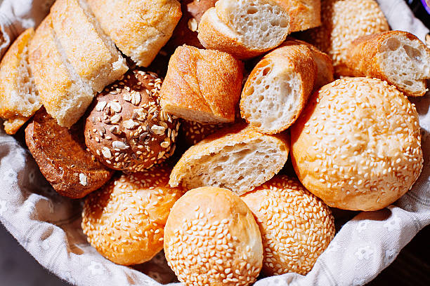 istock Bread in basket on the banquet table 618736830