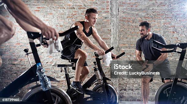 Bicycle Exercising Stock Photo - Download Image Now - Spinning, Exercising, Bicycle