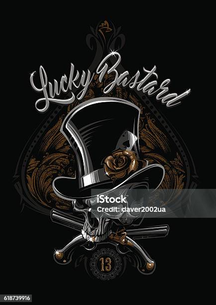 Lucky Bastard Stock Illustration - Download Image Now - Pattern, Vector, Tattoo