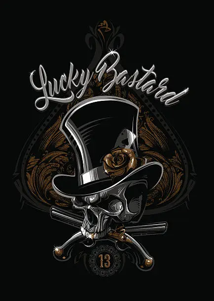Vector illustration of Lucky Bastard