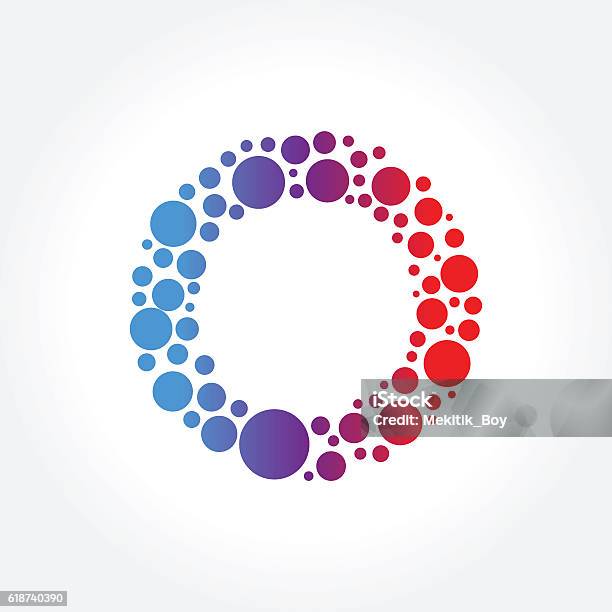 Ilustración de Símbolo Abstracto De Puntos De Círculo Colorido Ilustración Vectorial y más Vectores Libres de Derechos de Juntar los puntos