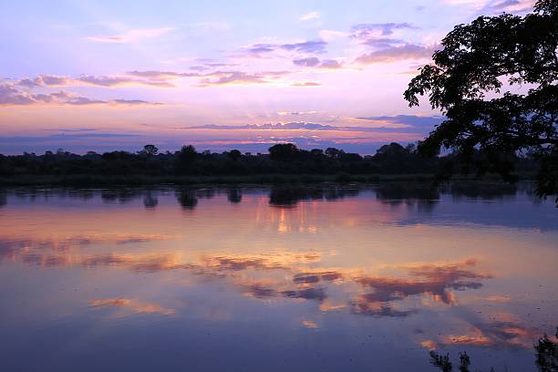 Dusk River Surface Background