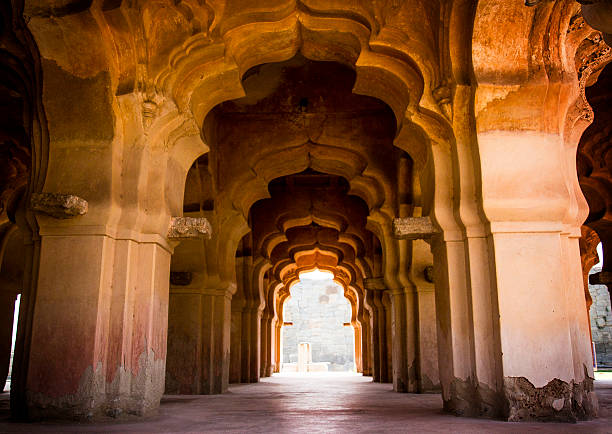 istock arch in Lotus Mahal in Hampi, India 618741586