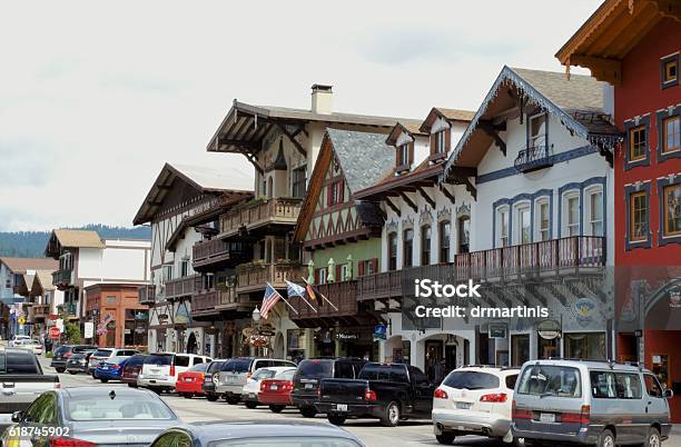 Downtown Leavenworth Stock Photo - Download Image Now - Leavenworth - Washington, Washington State, Downtown District