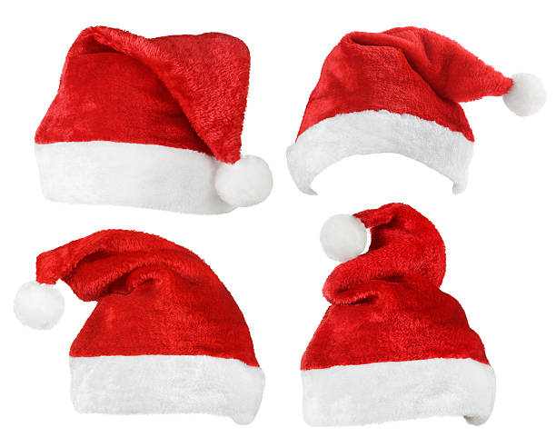 istock Set of Santa Claus red hats 618746336