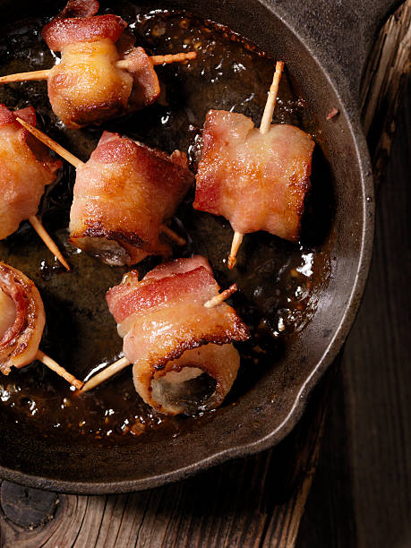 istock Bacon Wrapped Scallops in a Maple Glaze 618747894