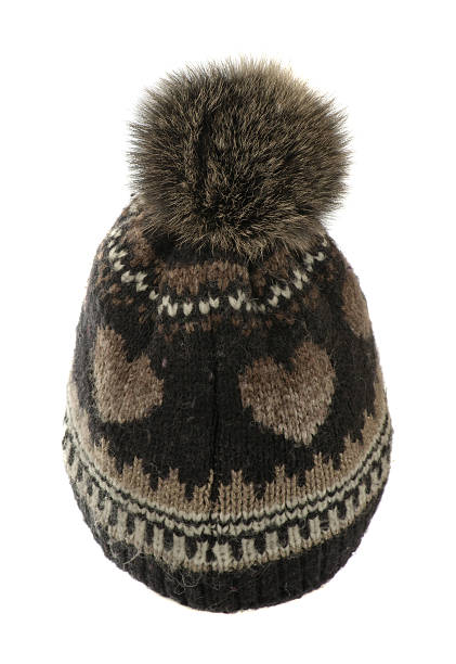 istock knitted hat isolated on white background .hat with pompon 618749194