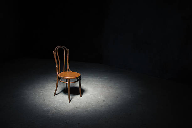 istock Lonely chair at the empty room 618753204