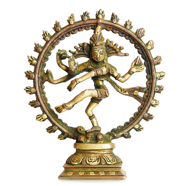 statuetta del dio indù shiva - shiva hindu god statue dancing foto e immagini stock
