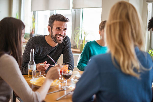 istock Sharing good food and great jokes 618754724