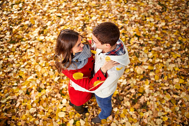 istock Hugging couple in love in park 618755670