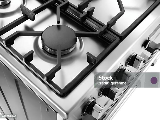 Inox Stove Top Stock Photo - Download Image Now - Sparse, Gas Stove Burner, Stove