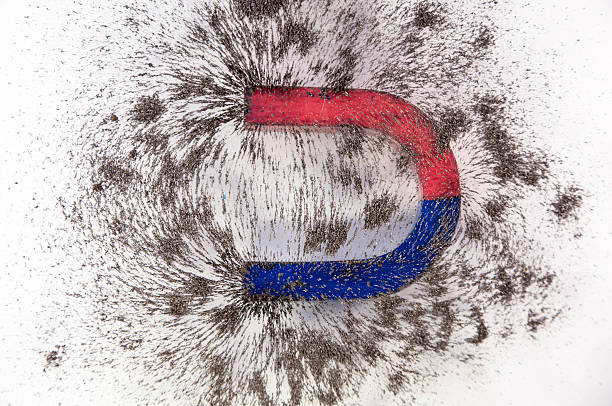 istock Magnetic Field. Science Magnetic Field. Physics magnetic field. 618763448