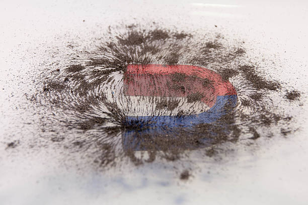 istock Magnetic Field. Science Magnetic Field. Physics magnetic field. 618763450