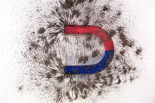 istock Magnetic Field. Science Magnetic Field. Physics magnetic field. 618763456