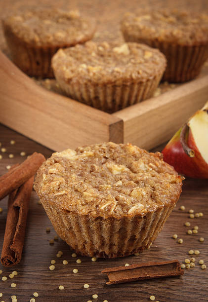 istock Muffins with millet groats, cinnamon and apple 618763692