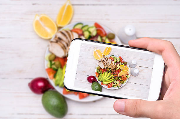 istock Mediterranean chicken salad with avocado . 618766770
