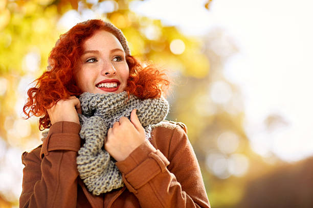 istock Pretty female in autumn 618827284