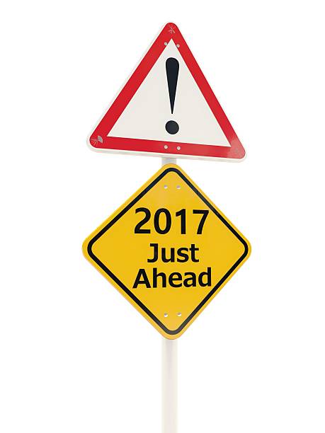 istock 2017 New year on road sign. 618830208