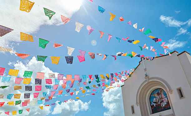 istock line of colorful flags 618830514
