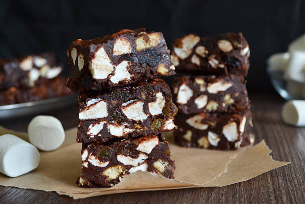 istock Chocolate Fudge with raisins, nuts and marshmallow 618831406