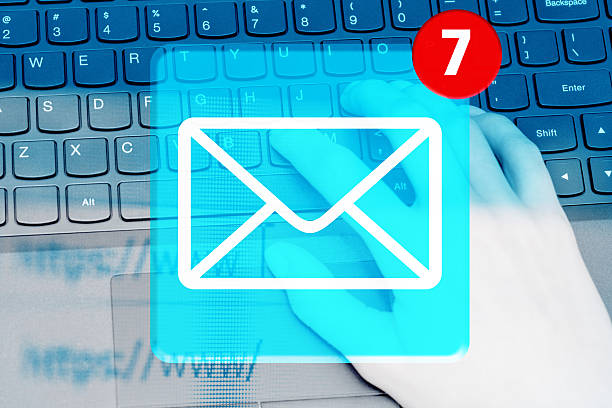 istock Concept of receiving email, chat, social media. 618832756