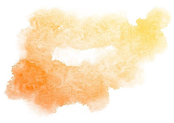 istock Abstract orange watercolor background. 618833148