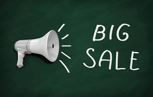 istock Megaphone with text big sale 618833740