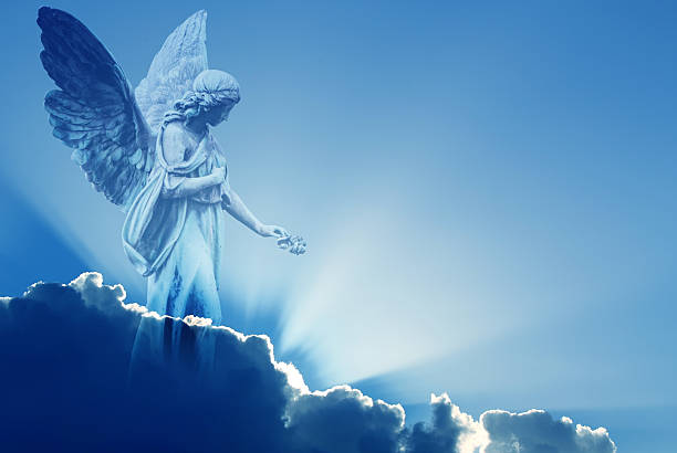 istock Beautiful angel in heaven 618835574