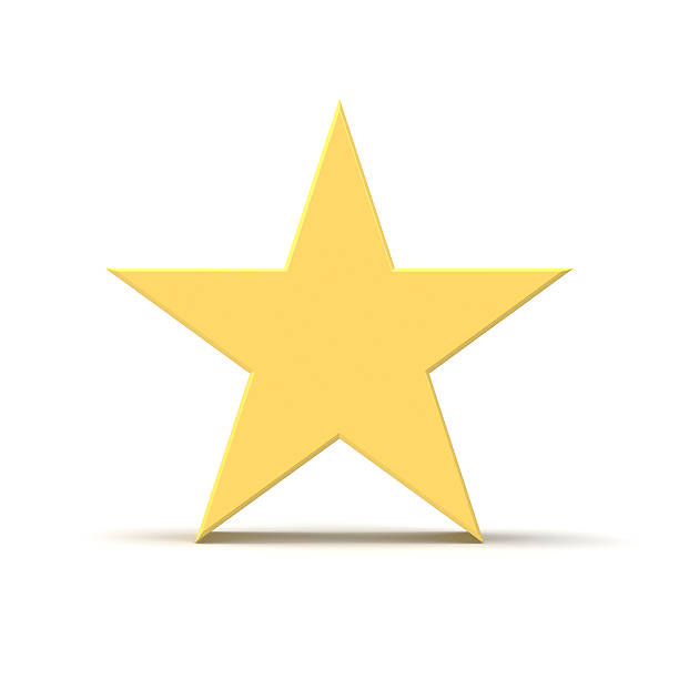 istock Gold Star, Isolated on White Background 618838146